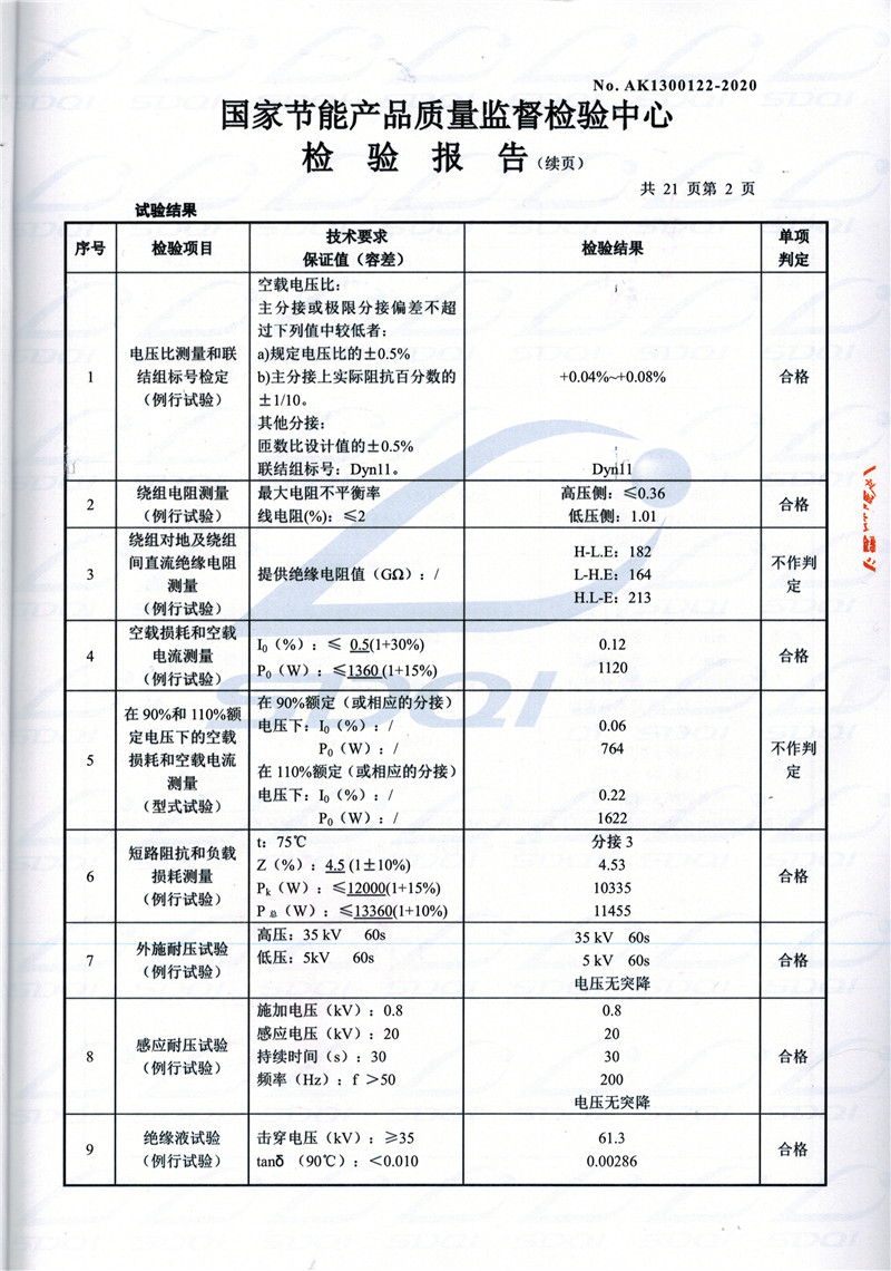 高低压试验报告-S11-1250广平广平广平油浸式变压器-2.jpg